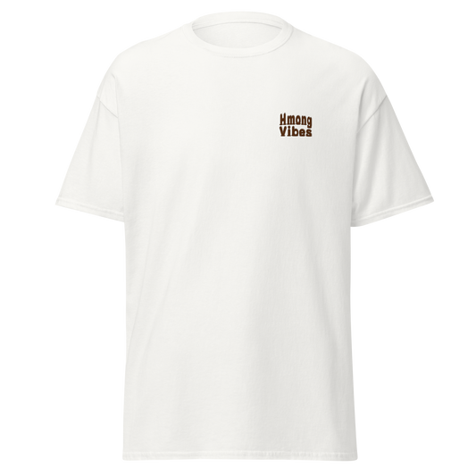 T-shirt Hmong Vibes logo marron simple